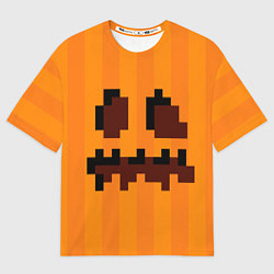 Футболка оверсайз мужская Тыква - Майнкрафт - Хеллоуин, цвет: 3D-принт
