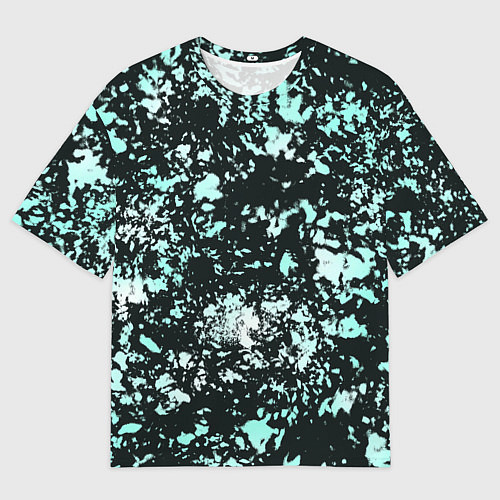 Мужская футболка оверсайз Абстракция текстура Снег / 3D-принт – фото 1