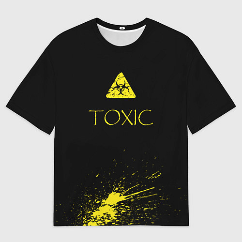 Мужская футболка оверсайз TOXIC - Биологическая опасность / 3D-принт – фото 1
