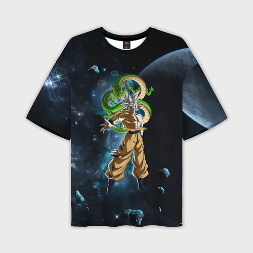 Мужская футболка оверсайз Dragon Ball - Space - Son Goku / 3D-принт – фото 1