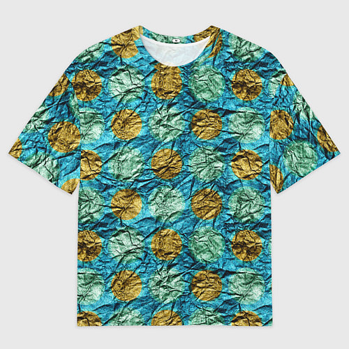 Мужская футболка оверсайз Фольга от шоколадной конфеты - текстура / 3D-принт – фото 1