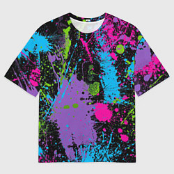 Футболка оверсайз мужская Для граффити - абстрактные брызги, цвет: 3D-принт