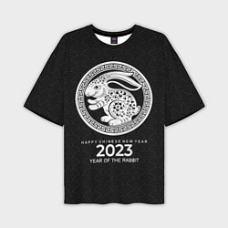 Мужская футболка оверсайз 2023 year of rabbit, chinese New Year
