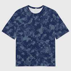 Мужская футболка оверсайз Сизый камуфляж