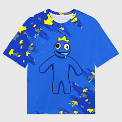 Футболка оверсайз мужская Радужные друзья Синий в короне, цвет: 3D-принт