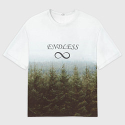 Футболка оверсайз мужская Бесконечный лес, цвет: 3D-принт