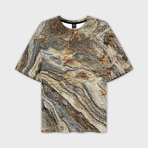 Мужская футболка оверсайз Камень stone / 3D-принт – фото 1