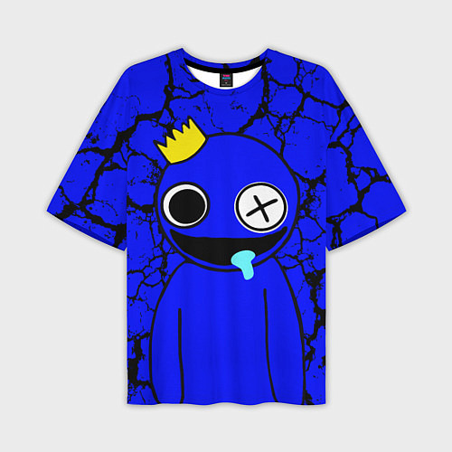 Мужская футболка оверсайз Радужные друзья персонаж Синий / 3D-принт – фото 1
