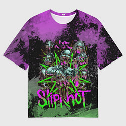 Футболка оверсайз мужская Slipknot satan, цвет: 3D-принт