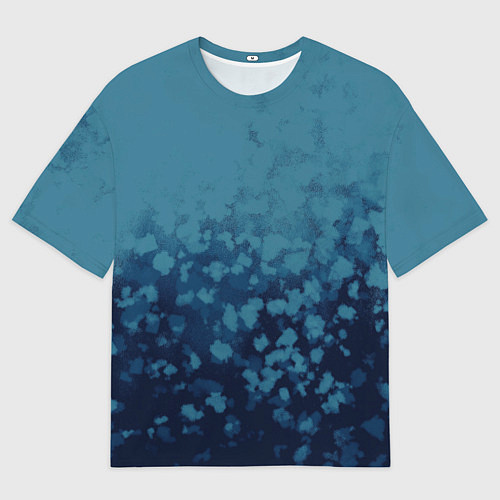 Мужская футболка оверсайз Абстракция синий / 3D-принт – фото 1