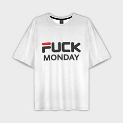 Мужская футболка оверсайз Fuck monday: fila, antibrand