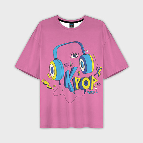 Мужская футболка оверсайз K-pop музыка / 3D-принт – фото 1