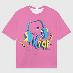 Мужская футболка оверсайз K-pop музыка