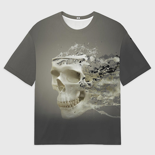 Мужская футболка оверсайз Vanguard skull - destroyed / 3D-принт – фото 1