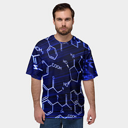 Футболка оверсайз мужская Графическая химия, цвет: 3D-принт — фото 2