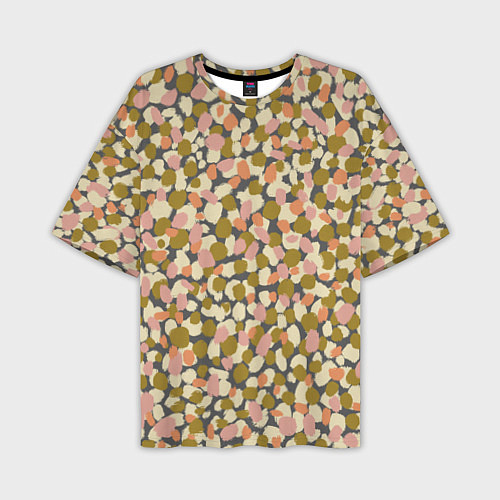 Мужская футболка оверсайз Оливье салат, абстрактный паттерн / 3D-принт – фото 1