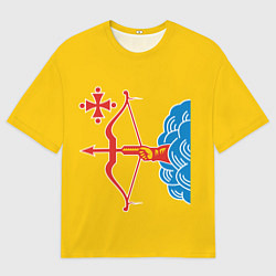 Мужская футболка оверсайз Кировская область - герб