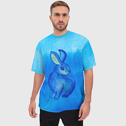 Футболка оверсайз мужская Водяной кролик символ 2023, цвет: 3D-принт — фото 2