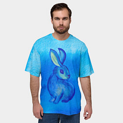 Футболка оверсайз мужская Водяной кролик символ 2023, цвет: 3D-принт — фото 2