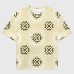 Мужская футболка оверсайз Винтажный компас