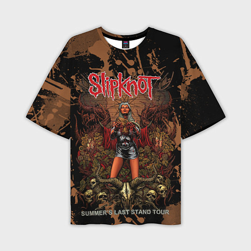 Мужская футболка оверсайз Slipknot satan girl / 3D-принт – фото 1