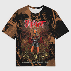 Футболка оверсайз мужская Slipknot satan girl, цвет: 3D-принт