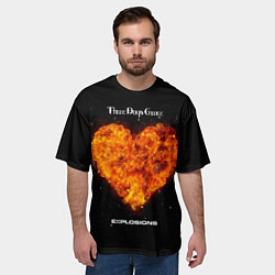 Футболка оверсайз мужская Explosions - Three Days Grace, цвет: 3D-принт — фото 2
