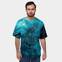 Футболка оверсайз мужская Halloween паутина, цвет: 3D-принт — фото 2