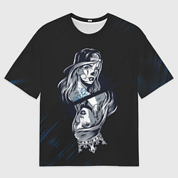 Футболка оверсайз мужская Обратная сторона девушки, цвет: 3D-принт