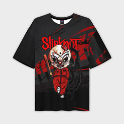 Мужская футболка оверсайз Slipknot bloody