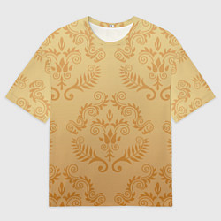 Мужская футболка оверсайз Золотые паттерны