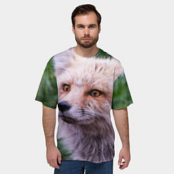 Футболка оверсайз мужская Лисa, цвет: 3D-принт — фото 2