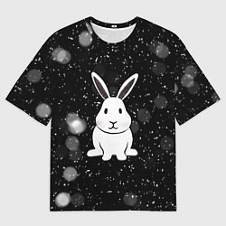 Футболка оверсайз мужская Год кролика 2023, цвет: 3D-принт
