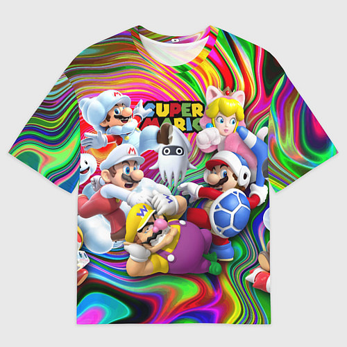 Мужская футболка оверсайз Super Mario - Gaming aesthetics - Collage / 3D-принт – фото 1