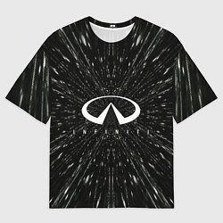 Мужская футболка оверсайз Эмблема Инфинити, автомобильная тема