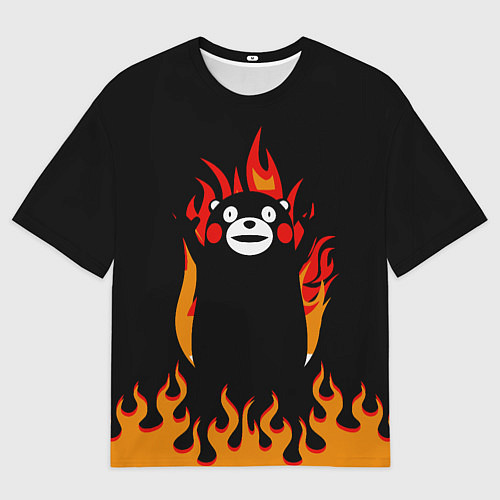 Мужская футболка оверсайз Восхваляющий Кумамон - Тайна Кумамона / 3D-принт – фото 1