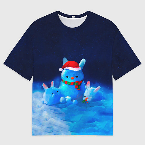 Мужская футболка оверсайз Северный кролик / 3D-принт – фото 1