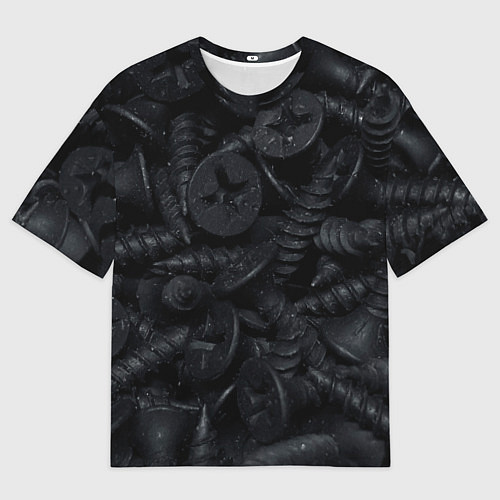 Мужская футболка оверсайз Саморезы / 3D-принт – фото 1