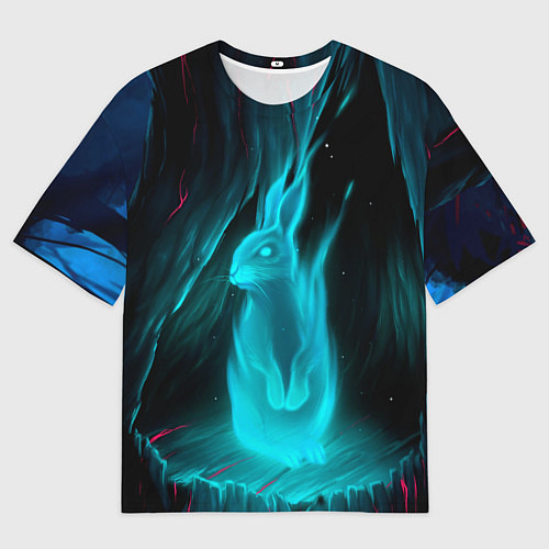 Мужская футболка оверсайз Дух кролика / 3D-принт – фото 1