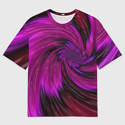Мужская футболка оверсайз Фиолетовый вихрь