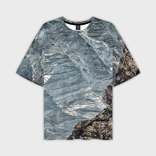 Мужская футболка оверсайз Море и гора / 3D-принт – фото 1