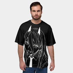 Футболка оверсайз мужская Милая Пауер - Человек бензопила, цвет: 3D-принт — фото 2