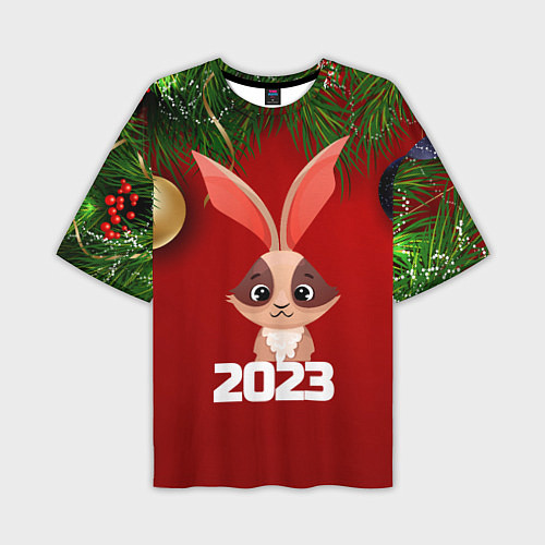 Мужская футболка оверсайз Кролик 2023 / 3D-принт – фото 1