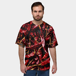 Футболка оверсайз мужская Перчики чили, цвет: 3D-принт — фото 2