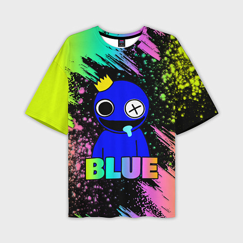 Мужская футболка оверсайз Rainbow Friends - Blue / 3D-принт – фото 1
