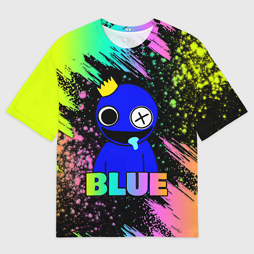 Мужская футболка оверсайз Rainbow Friends - Blue / 3D-принт – фото 1