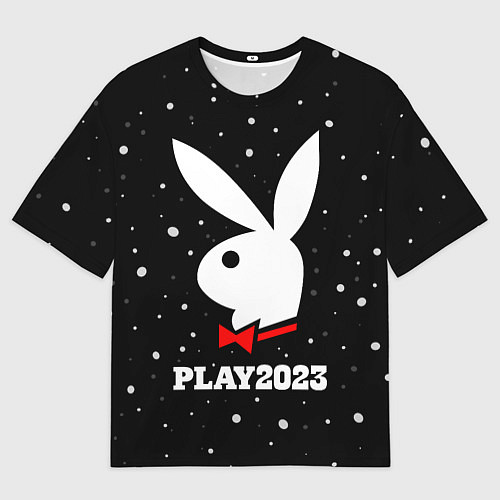 Мужская футболка оверсайз Кролик плей 2023 / 3D-принт – фото 1