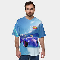 Футболка оверсайз мужская Blaze the Cat - Team Sonic racing, цвет: 3D-принт — фото 2