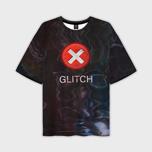 Мужская футболка оверсайз GLITCH - Визуальная ошибка / 3D-принт – фото 1