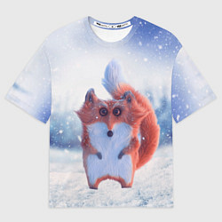 Футболка оверсайз мужская Упоротый лис, цвет: 3D-принт